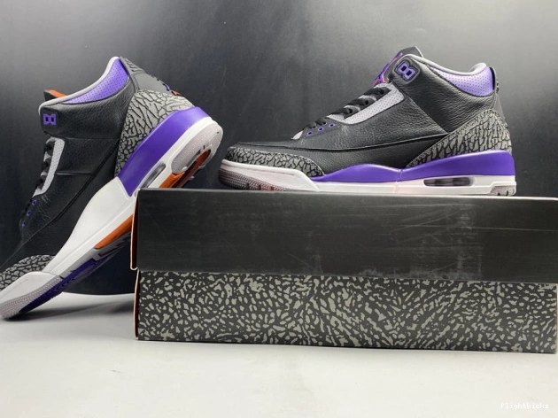 3 Retro Air 050 Purple Court Jordan Black CT8532 0710
